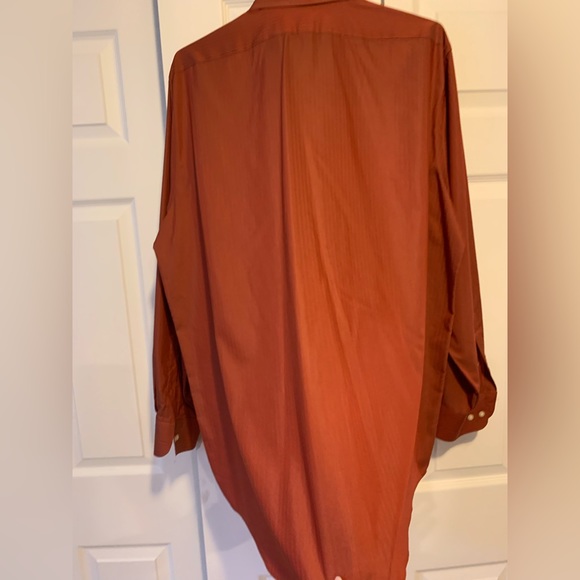 Van Heusen Mens Regular Fit Dress Shirt, 17 1/2, 34/35, Rust , Like New - Picture 10 of 14